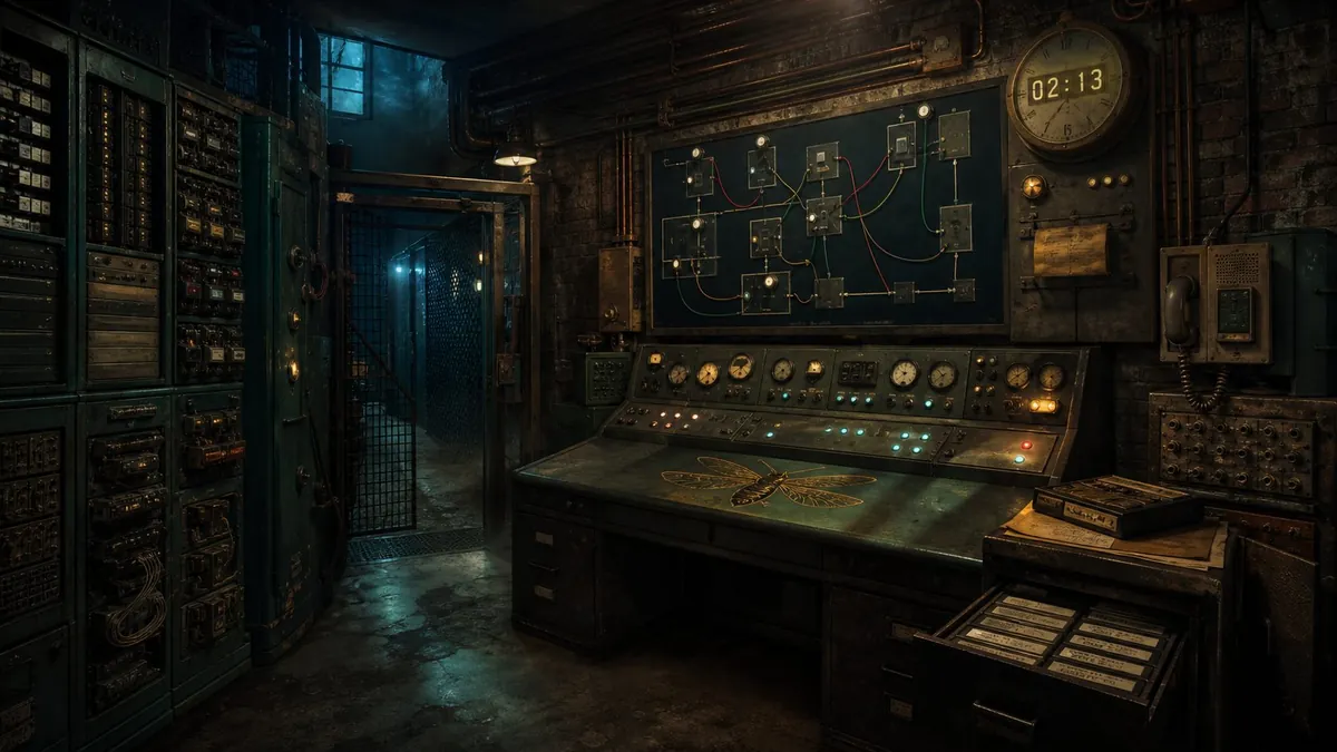Orphée : La Treizième Veille — la Centrale des Veilles, décor réel du jeu (3/4)